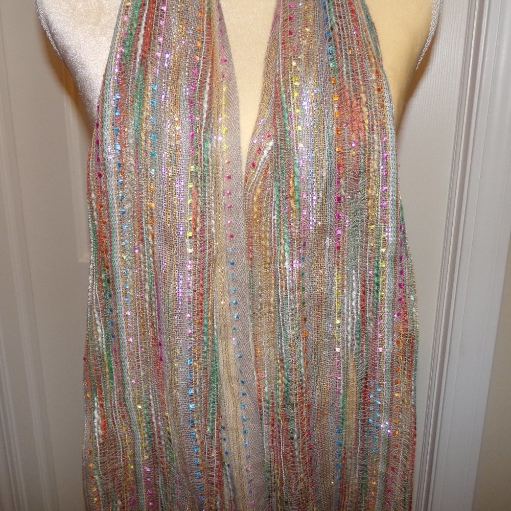 Charlie Paige Multi Colored Fancy Scarf